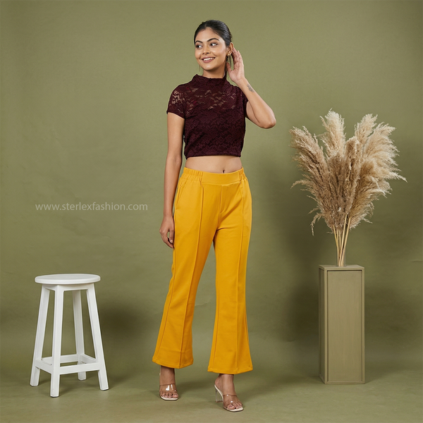 chic sage flared pants