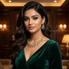 Heritage Pink Emerald Necklace Set