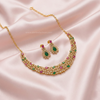 Heritage Pink Emerald Necklace Set