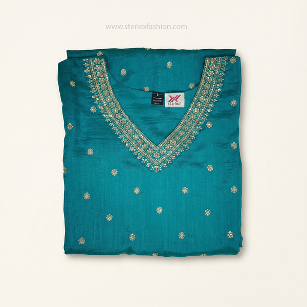Zehra Teal Royale Set