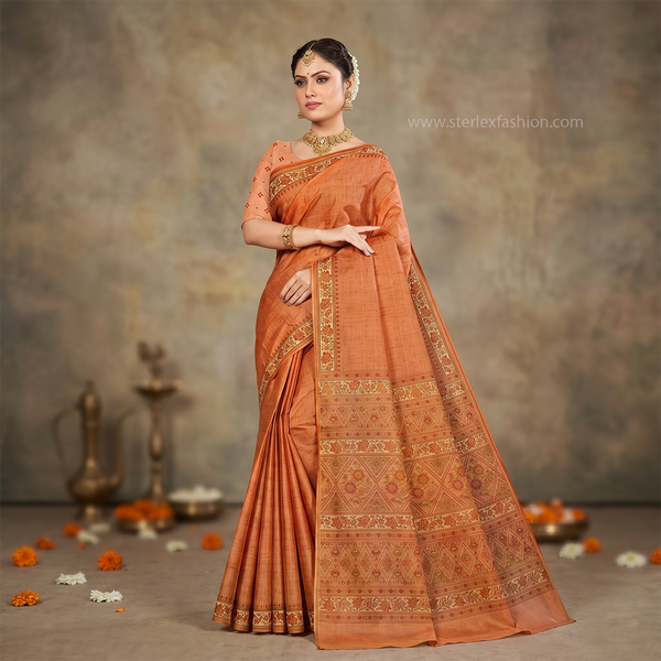 Noor Vastra Amber Heritage Saree