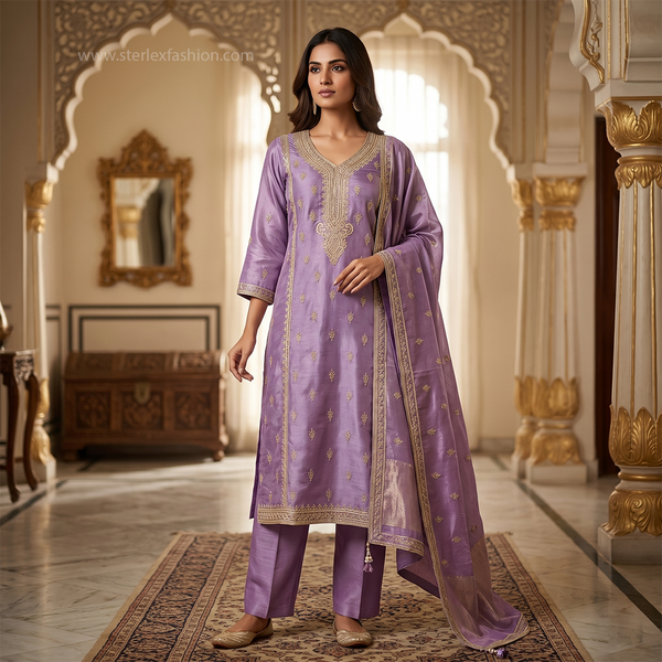 Aafreen Lavender Heritage Set