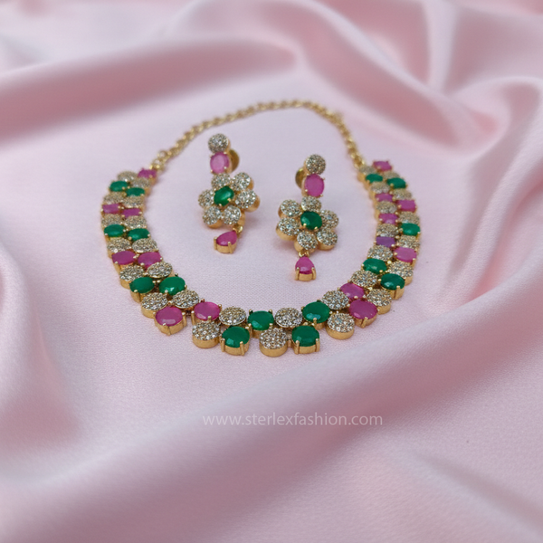 Floral Ruby Emerald Grace Set