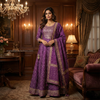 royal purple Anarkali suit set