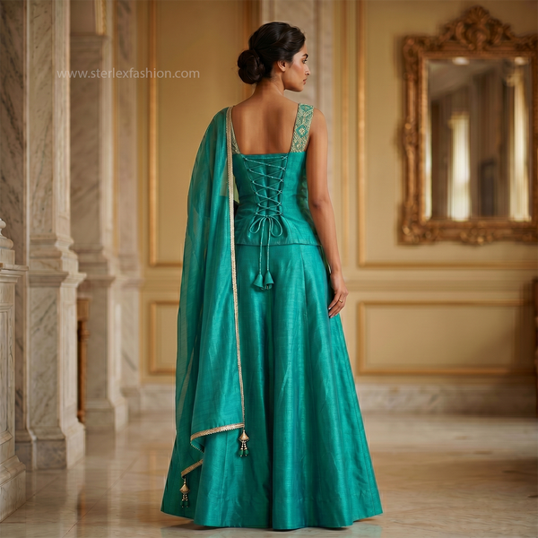 Zarmina Turquoise Royale Lehenga Set