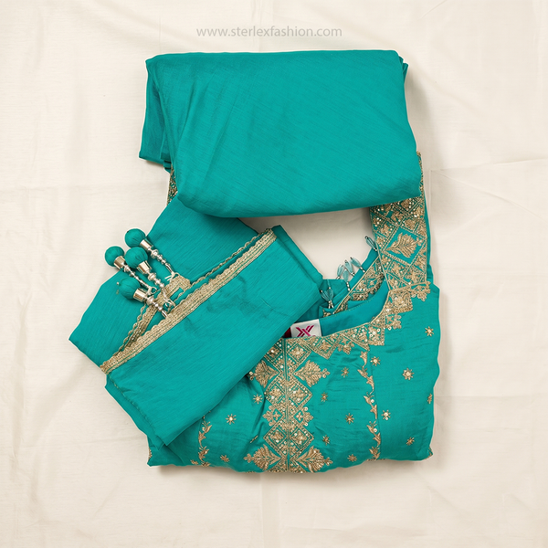 Zarmina Turquoise Royale Lehenga Set