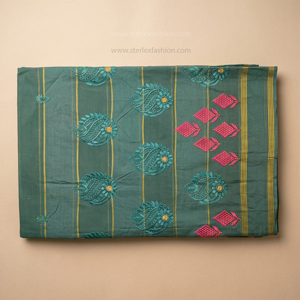 Noor Vastra Teal Bloom Saree