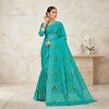 Noor Vastra Aqua Blossom Saree