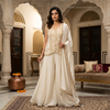 Zareen Ivory Heritage Palazzo Ensemble