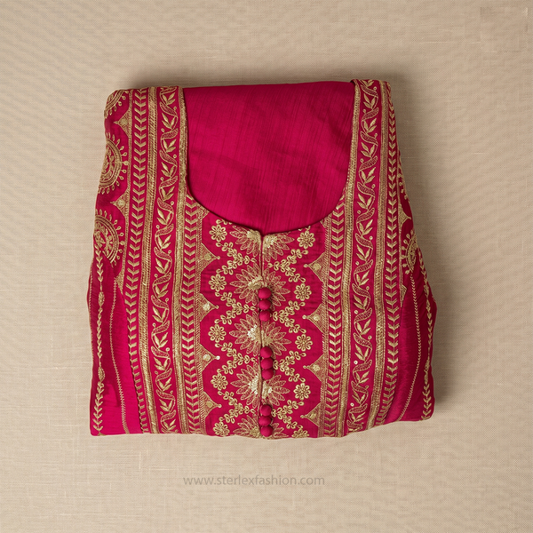 Zareen Fuchsia Heritage Palazzo Ensemble