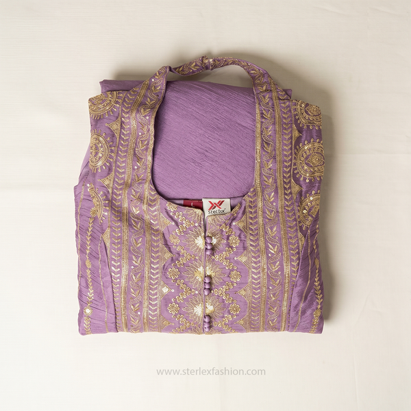 Zareen Lavender Heritage Palazzo Ensemble