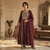 wine maroon Anarkali suit set