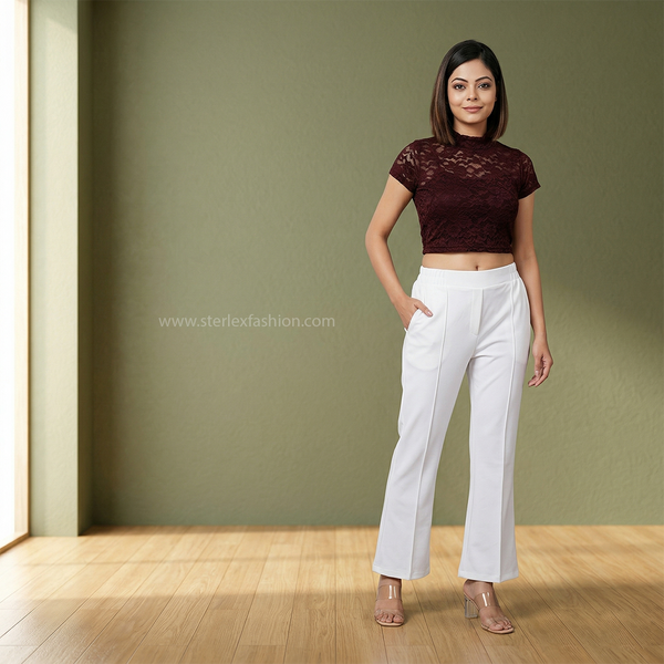 chic sage flared pants