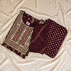 wine maroon Anarkali suit set