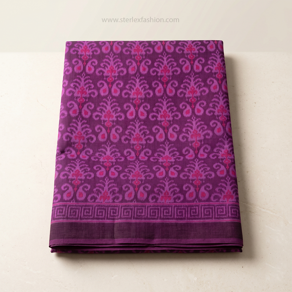 Rangriti Magenta Ikat Heritage Saree