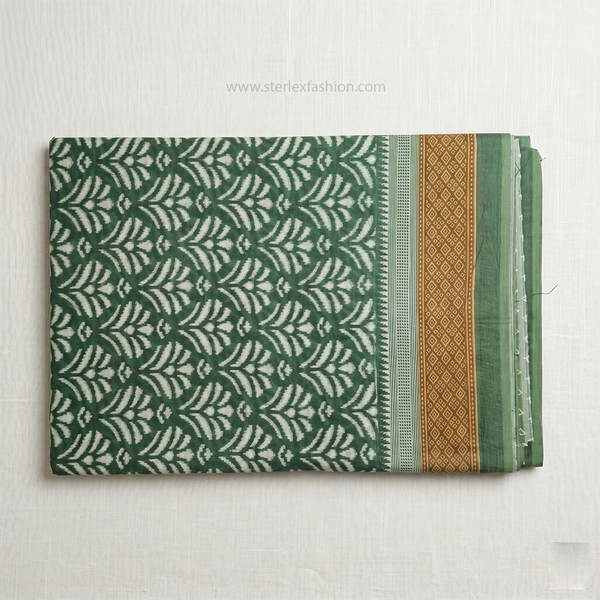 Vrinda Emerald Heritage Printed Saree