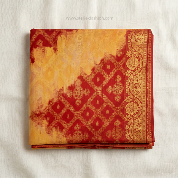 Bandhani Printed Zari Saree