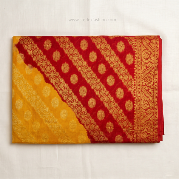 Bandhani Surya Raga Zari Saree