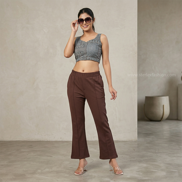 chic sage flared pants