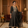 Classic black Anarkali suit set