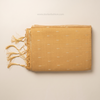 Golden Amber Rajsi Weave Saree