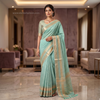 Aqua Rajsi Weave Saree