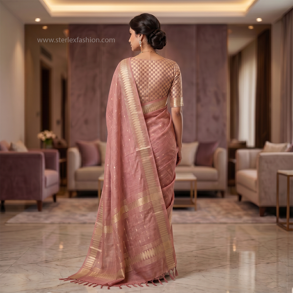 Rosewood Rajsi Weave Saree