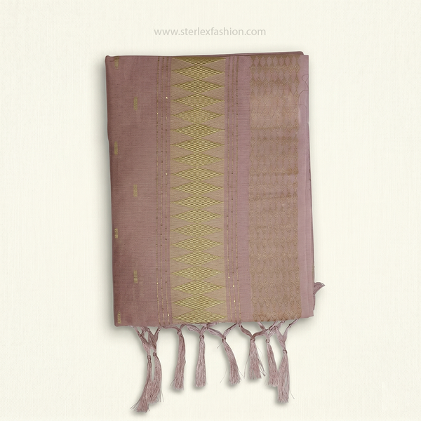 Mauve Rajsi Weave Saree