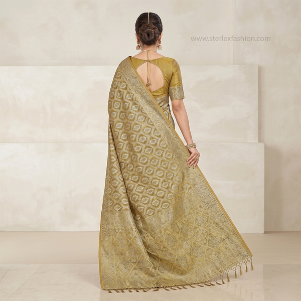 Golden Beige Rajsi Veda Saree