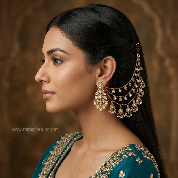 Nyra Kundan Ear Chain
