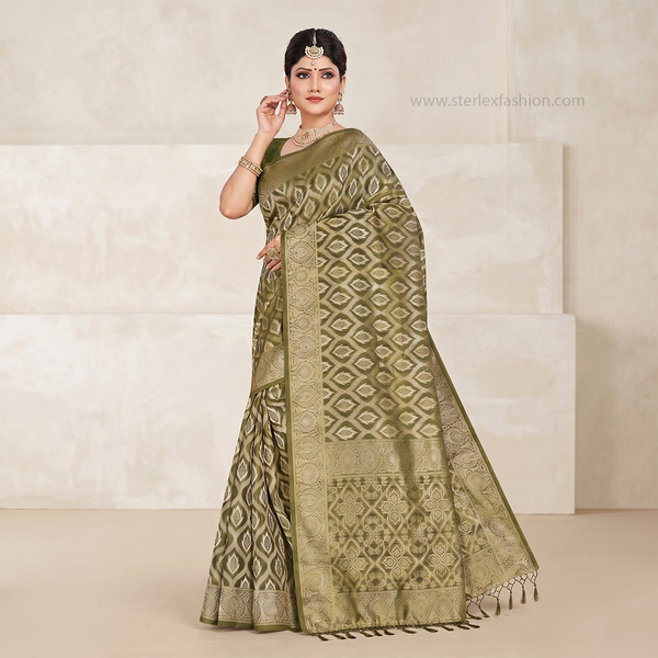 Sage Noorika Zari Saree
