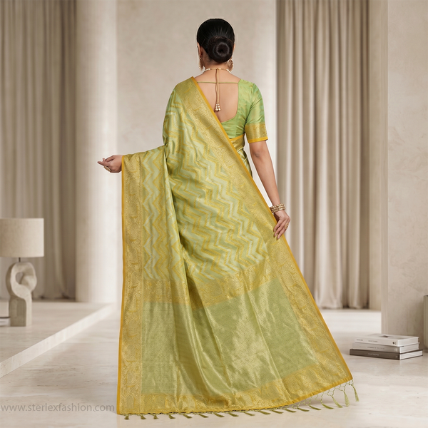 Harit Kiran Zari Saree