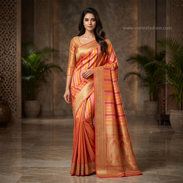 Rangrekha Zari Saree