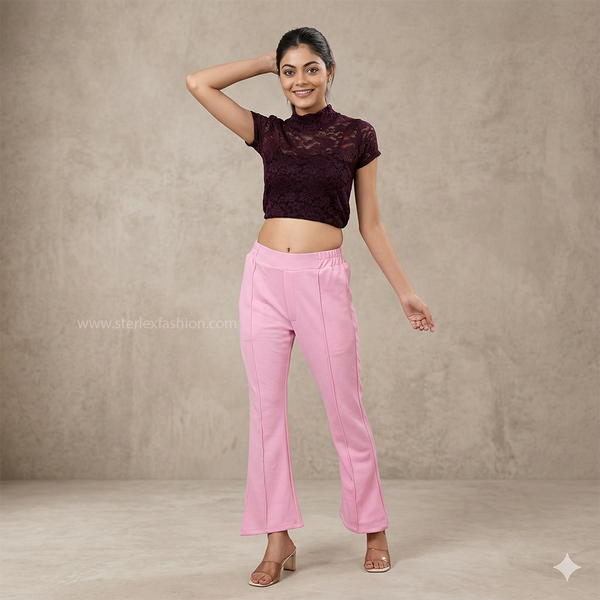 chic sage flared pants