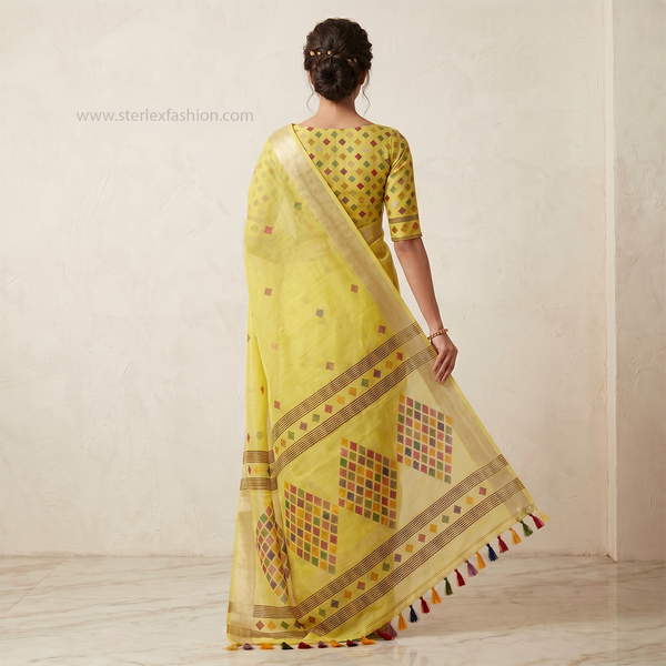 Sunshine Rangika Tassel Zari Saree