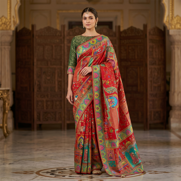 Rajwadi Rangmahal Heritage Saree