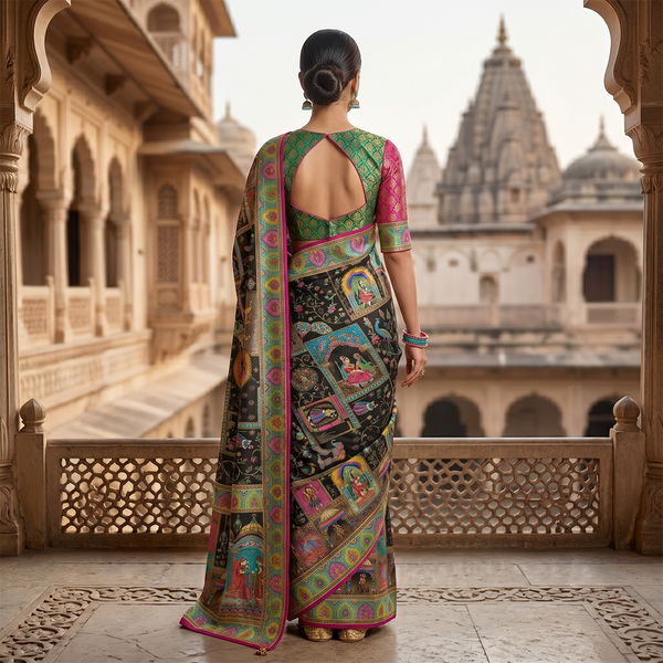 Rajwadi Rangmahal Heritage Saree