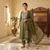 olive green Anarkali suit set