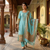 Sky Blue Embroidered Suit Set