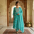teal Green cotton Anarkaliset