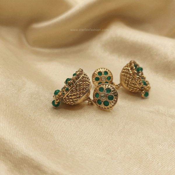Golden Petal Jhumka