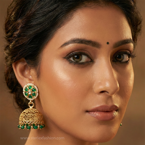 Minakari Pushp Jhumka