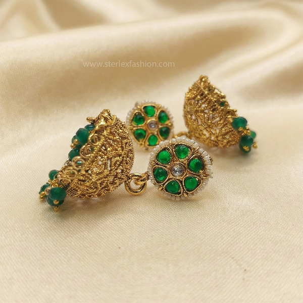 Minakari Pushp Jhumka