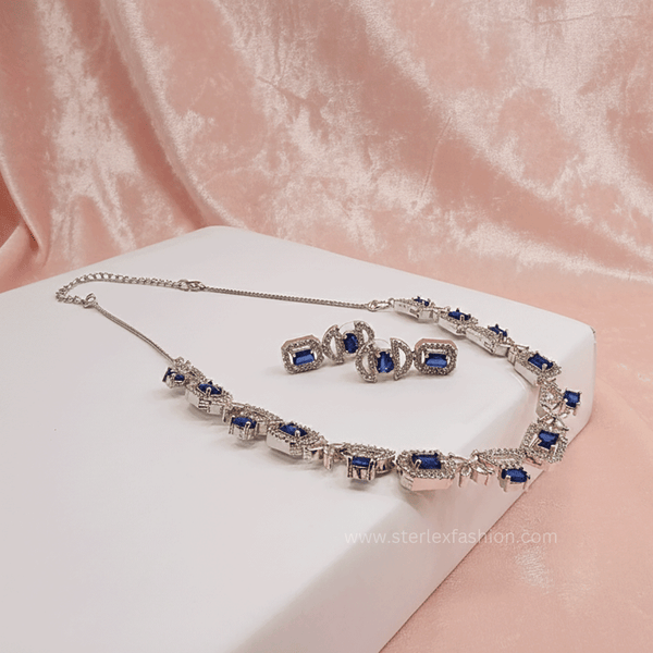 Radiant Royal Blue AD Necklace