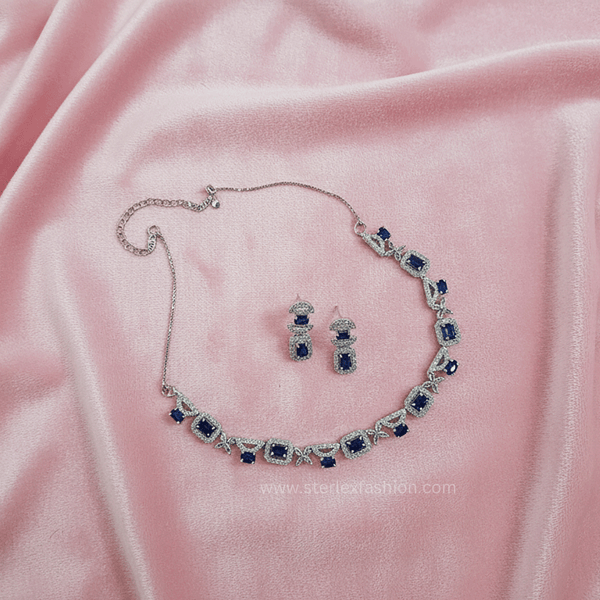 Radiant Royal Blue AD Necklace
