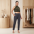 high-rise straight fit trousers