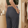 high-rise straight fit trousers
