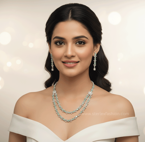 Aura Pista AD Necklace Set