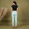 high-rise straight fit trousers