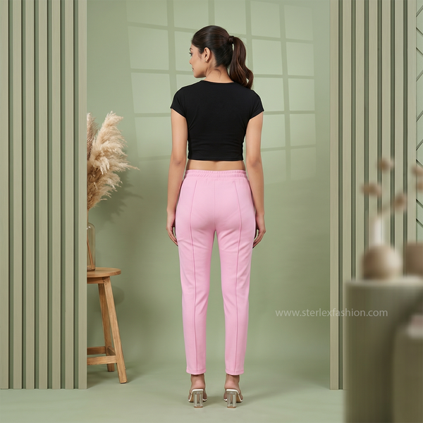 high-rise straight fit trousers